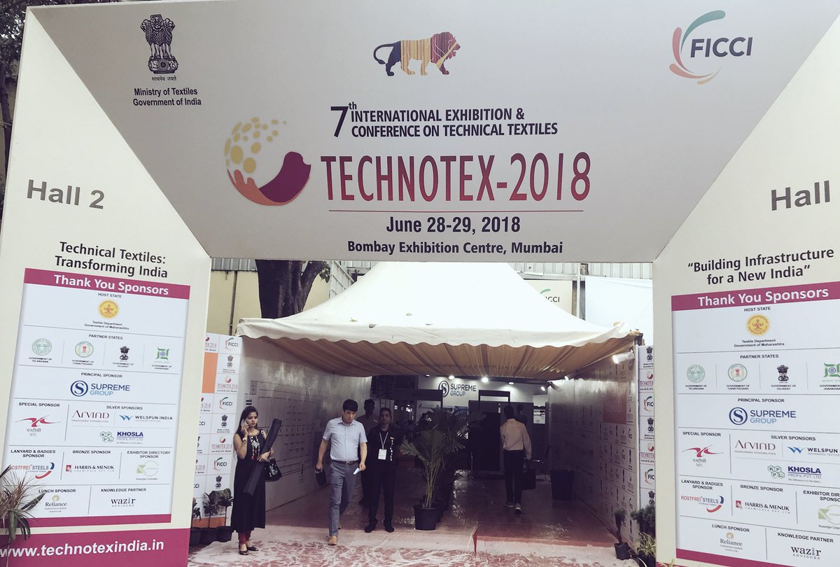 We are live and running at #Technotex18 - Registration begins from 9:30AM at the Bombay Exhibition Centre
#technicaltextile #IAmAtTechnotex 
Use #Technotex18 in your tweets and we will feature you on our page! 
@ficci_india @makeinindia @TexMinIndia @bssawhney