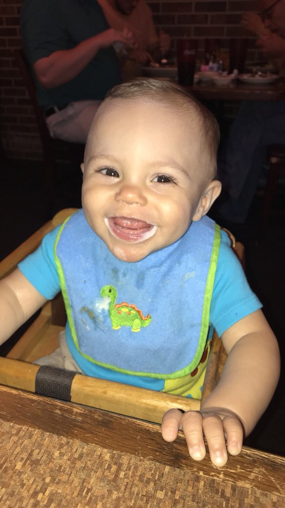 meaghan_mize's tweet photo. In honor of my baby finally getting a tooth!!! I sure am going to miss that sweet gummy smile though☹️ https://t.co/SzIlU8HYxd