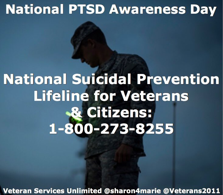 DO NOT SUFFER ALONE & PLEASE DO YOUR BUDDY CHECK.
#NationalPTSDAwarenessDay 
#PTSDAwarenessMonth
#PTS
#PTSD 
#Military
#Veterans
#Citizens
#Caregivers
#FirstResponders
#BuddyCheck
#BattleBuddy
#NeverGiveUp 
.@KimByrne9 @_CFJ_ @CajunJarhead @sarobards @GatesRobin