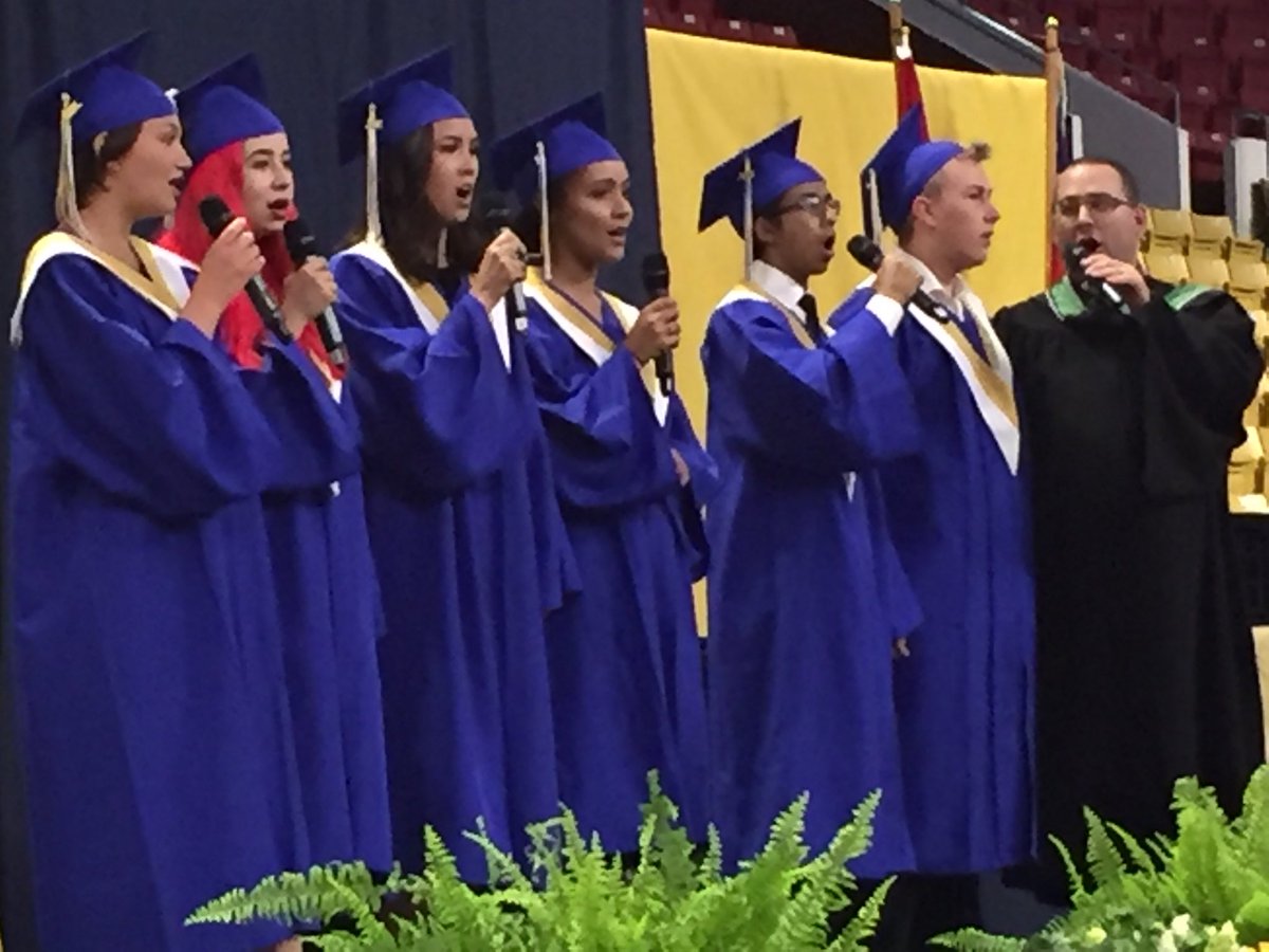 nottenloretta's tweet photo. #BenGrad2018 is now underway and excitement pride and sheer joy fills the air So many milestones and accomplishments typify this #WCDSBAwesome class @StBenedictCSS @WCDSBNewswire https://t.co/P1kgnJiIK0