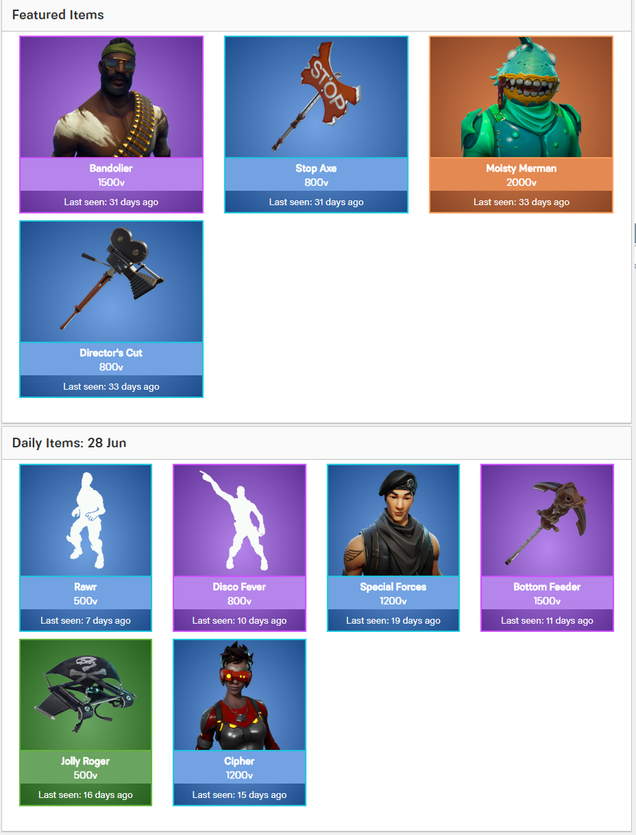 Bandolier and Moisty Merman have returned to the #Fortnite Item Shop!
stormshield.one/pvp/sales