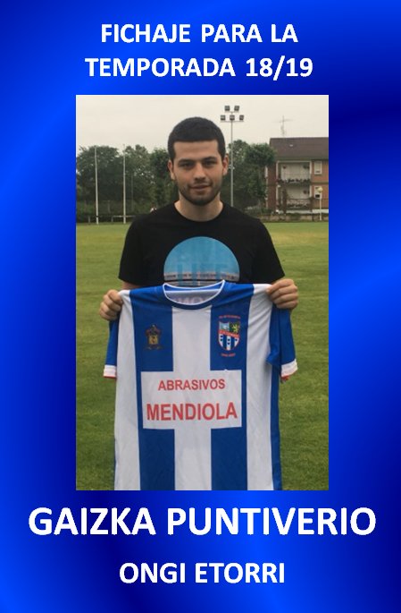 FICHAJE:

Damos la bienvenida al Sondika, procedente del Padura, a Gaizka PUNTIVERIO, que refuerza nuestra delantera.

Ongi Etorri Gaizka.