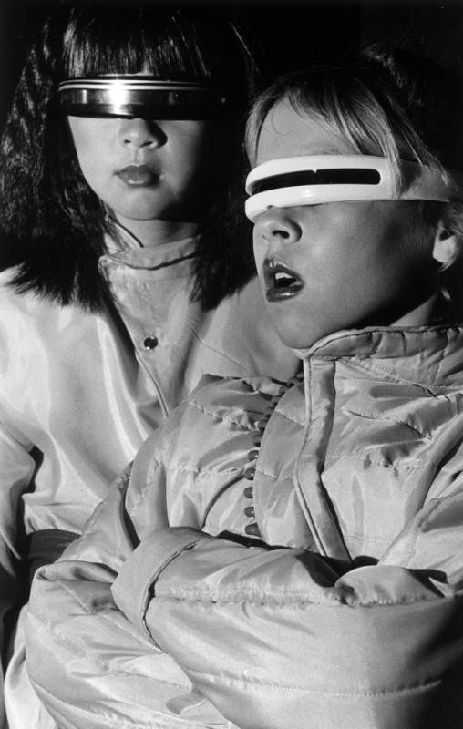 Two women wearing new wave glasses