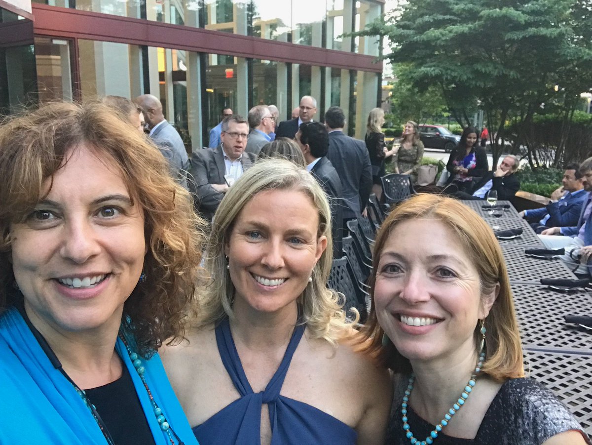 DeidreDiamond's tweet photo. At the pre-event happy hour for @CyberSummitUSA in #DC. @veronicamolli and I met up with @GlobalCyberAlln Director Maryam Rahmani. #CyberSummitDC https://t.co/UFv5cfNkLw