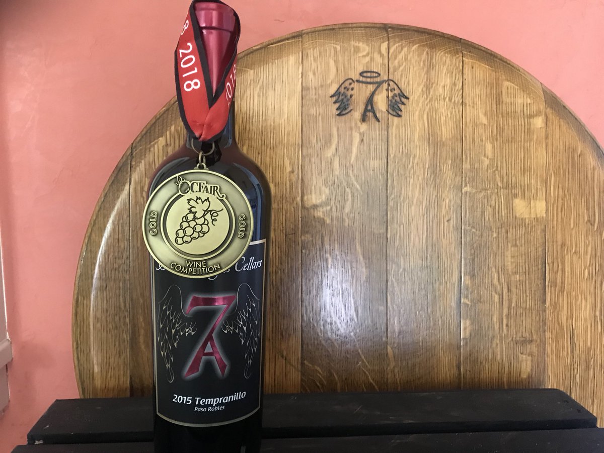 Seven Angels Cellars 2015 Tempranillo was awarded gold at the Orange County 2018 wine competition!  #giddy