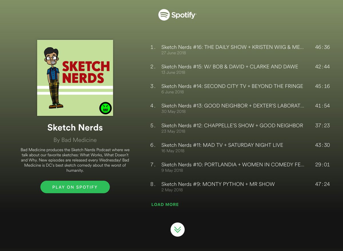 BadMedicineDC's tweet photo. Good news! Our #SketchNerds podcast is now available on @Spotify!  https://t.co/o6AlqtkzZj #playonspotify #podcast #podernfamily #sketchcomedy #comedy #writing #acreativedc #podcasting https://t.co/eMXE8Hzqom