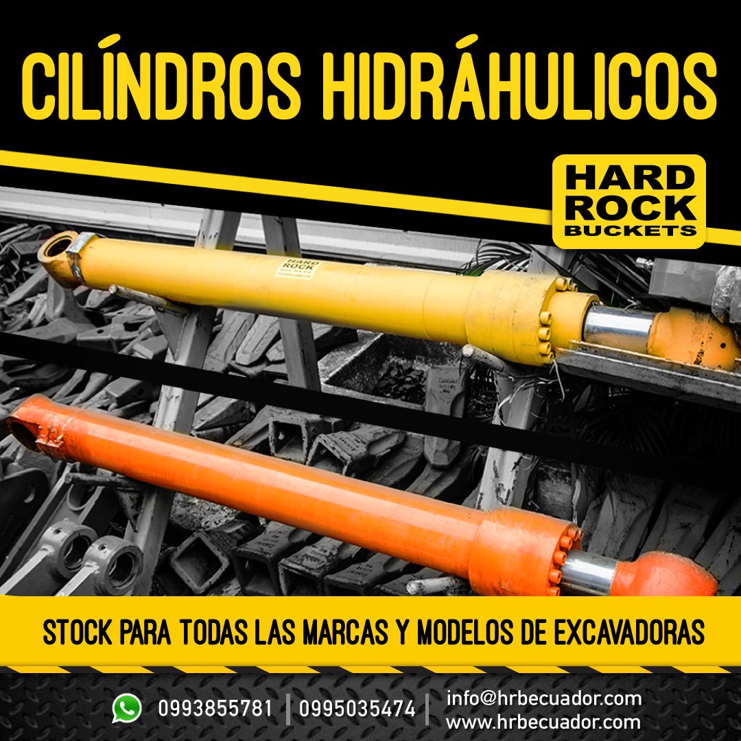 hrbecuador's tweet photo. El accesorio imprescindible para correcto desplazamiento de los brazos largos de tu excavadora en zonas de altitud y difícil alcance son los cilindros hidráulicos.
🚜💪
Los tenemos para adaptarse a todos los modelos y marcas de excavadoras. Solicita más información al 0995035474. https://t.co/AUiv74nkR3