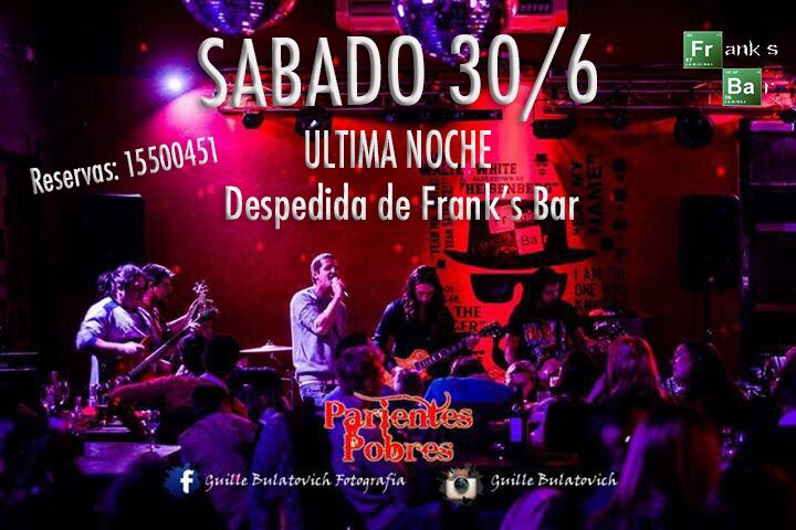 franksbarVC's tweet photo. Vos qué nos acompañaste durante dos años y medio.. nos vamos despidiendo con la ultima noche, hace tu reserva! Te esperamos.. https://t.co/u0Bf3TzVDt