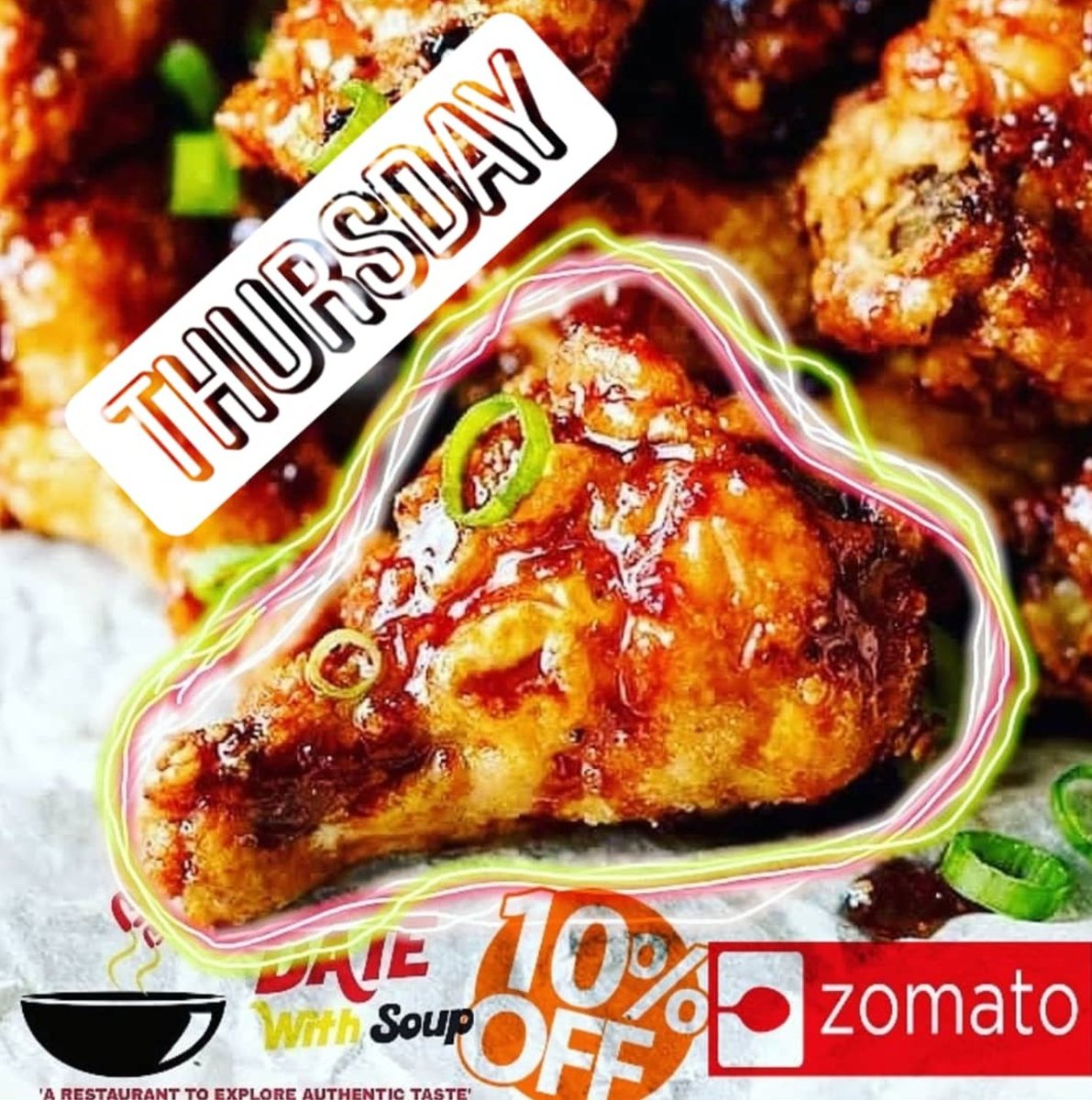 DateWithSoup's tweet photo. 🎉Get 10% #Discount On All #Datewithsoup #MenuItems By Ordering On #Zomato🎉
https://t.co/N0fQqzH5bH
#HotChilliChickenDrumSticks #PromotionalPost

 #DatewithsoupRestaurant🍝
We #Wishing You #All To #Come &amp; #Enjoy Your #Dinner At #DWS.
#Biryani or #DalRoti Or #Noodles
9505149149 https://t.co/ARkeLK6F2T