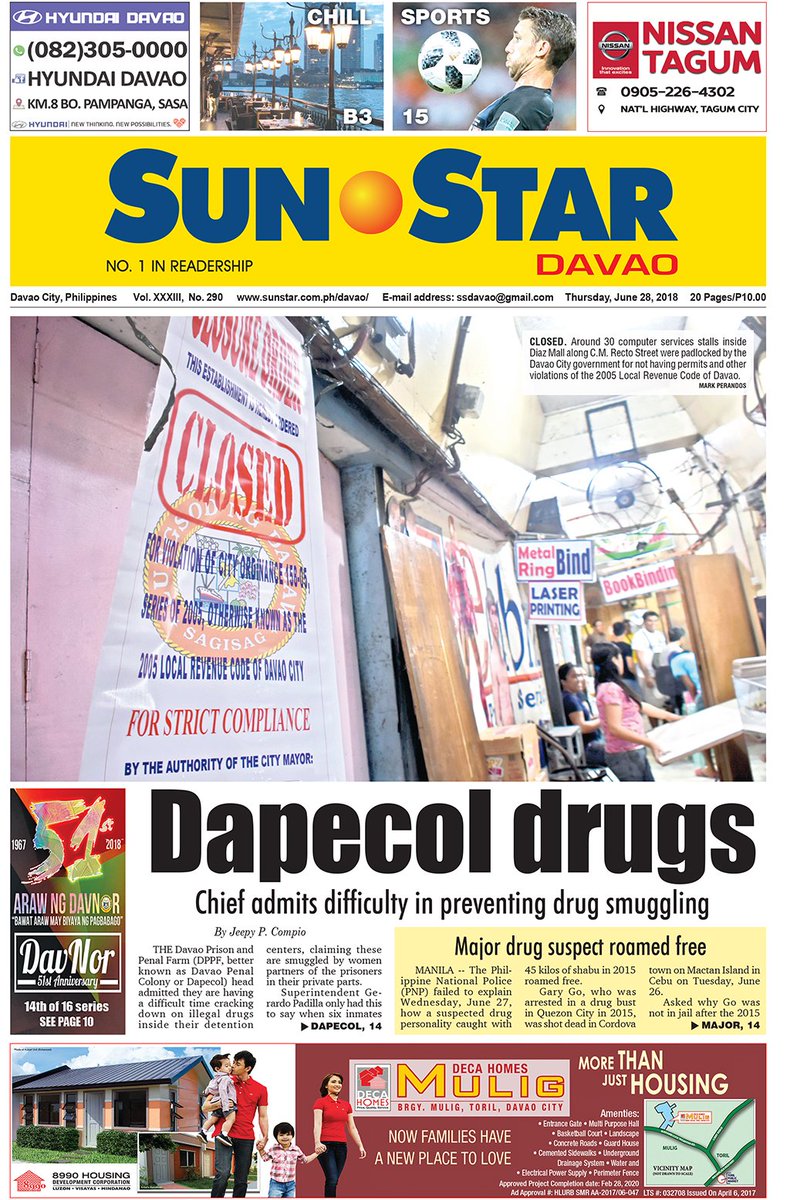 sunstaronline's tweet photo. Sara Duterte tells critics: Don't  listen to my dad speak about the Bible because he is not a priest. This and more on @SunStarDavao's issue today. Grab a copy now! #ExperienceSunStar https://t.co/1VWuVzLXEU