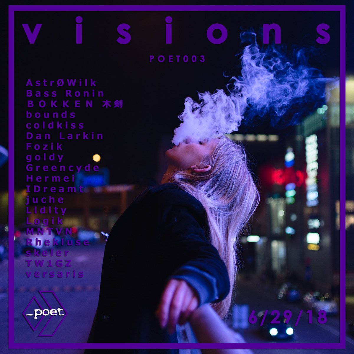 poet_tunes's tweet photo. POET003 Visions
Release: 6/29/18

@skelermusic @erejuche @Hermei_ @ripgoldy @Rhekluse @_TW1GZ @whitemage2k99 @MitchBradyDJ @I_Dreamt_HA @danlrk @logik93 @coldkiss_music @greencyde @BassRonin @bwndsmusic @lidity_ 

Takeover Stream 6/29/18 3PM EST/7PM GMT
https://t.co/IXuDZIWz3v https://t.co/3Z7QEdl2l3