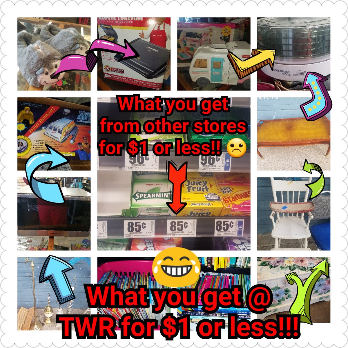 tightwallets's tweet image. The world gives you GUM for $1😫... TWR gives you so much more!!!! 😉