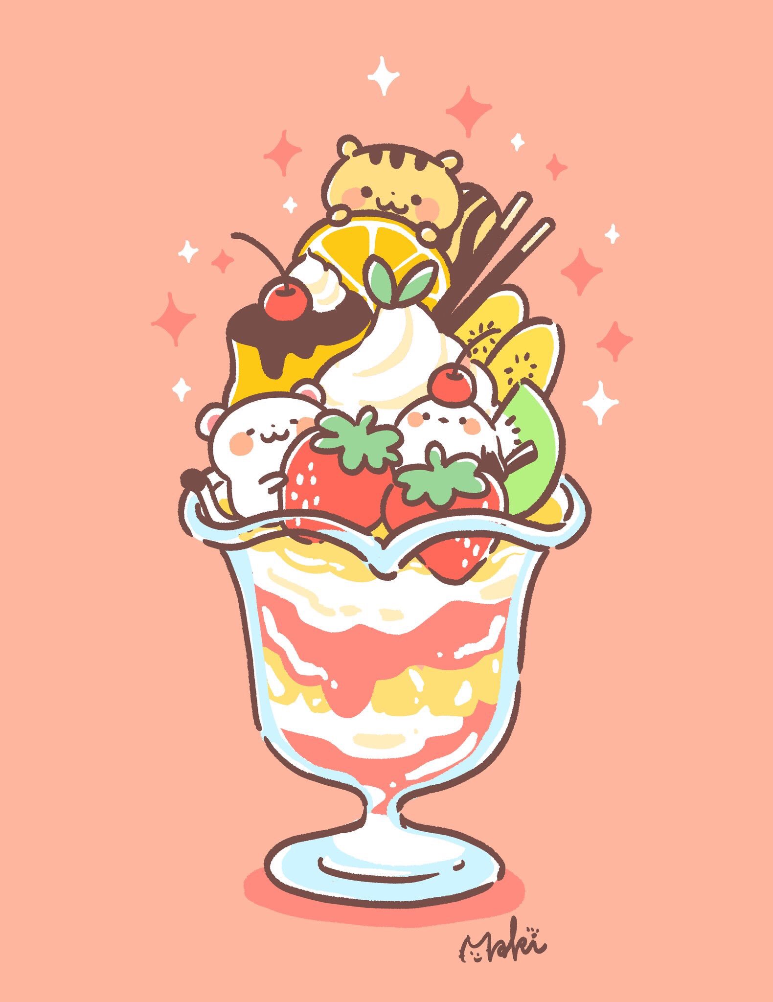 きゃらきゃらマキアート V Tvittere パフェの日 パフェのイラストまとめました パフェの日 みたらしにゃんこ きゃらきゃらマキアート T Co Ced2ua2fyz Tvitter