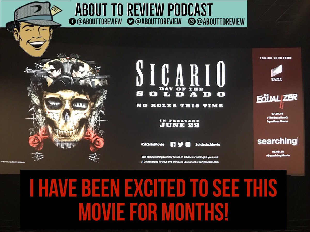 abouttoreview's tweet photo. I have been excited to see this movie for months! @SicarioMovie #sicariomovie
.
#abouttoreview #review #moviereview #indiefilm #movie #podcast #blerd #nerdsofcolor #geeksofcolor #popculture #comedy #entertainment #filmcritic #Seattle #WA #SeattleFilmCriticSociety #sfcs https://t.co/ImpXUWgl7Y