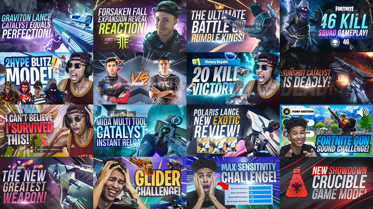 MaxEnvisions's tweet photo. Some thumbnails I've made in the past month.. #thumbnailmaster
(i've made over 1000 thumbnails no exaggeration) https://t.co/PuQMmTdDCS