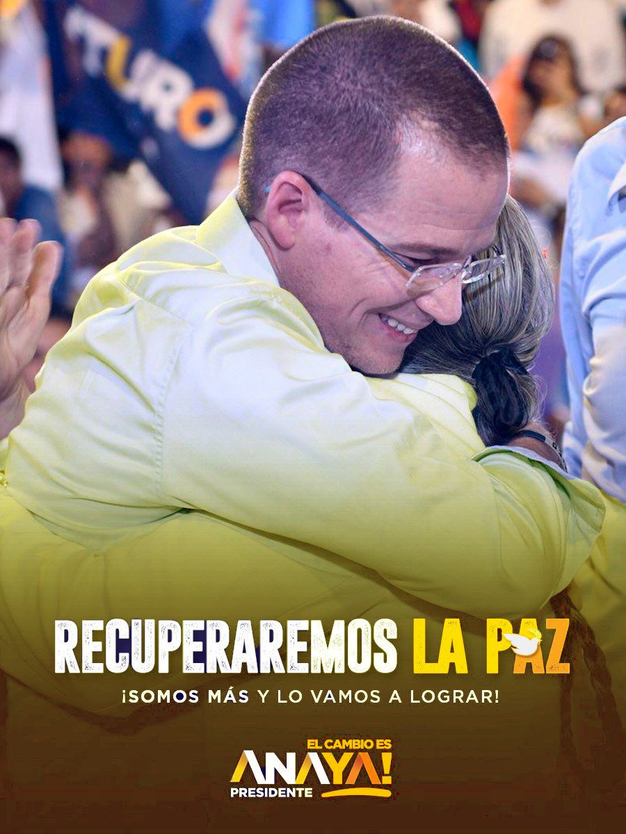 EmanuelTtrejo's tweet photo. Busquemos regresar la paz a México 
#VotaXAnaya #VotaPAN #MujeresConAnaya https://t.co/EBfZFSLNPe