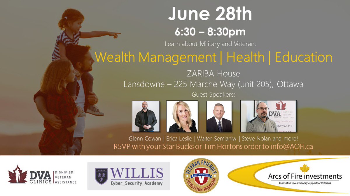 Join @AOFiCanada @DVAClinic <a href="/VFTP_ca/">VFTP</a> tomorrow at Lansdowne park. Zariba House - 225 Marche Way Unit 205. Learn how to navigate the health system, grow your wealth and start a new career in Cyber. #lansdowne <a href="/ctvottawa/">CTV Ottawa</a> <a href="/Ottawasun3/">ottawasun</a>
