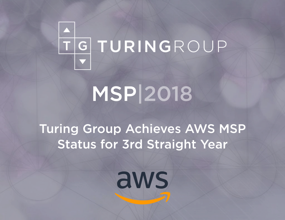 TuringMachine1's tweet photo. We are once again proud and excited to announce that the team at Turing Group has achieved AWS MSP status - that's three years running! A true testament to our growing, dedicated, and talented team. We couldn't do it without you! #AWS #MSP @AWS_Partners https://t.co/HQjpCueZFA