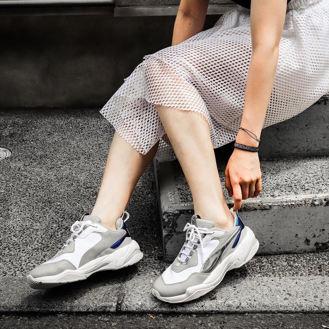 puma thunder electric womens silver