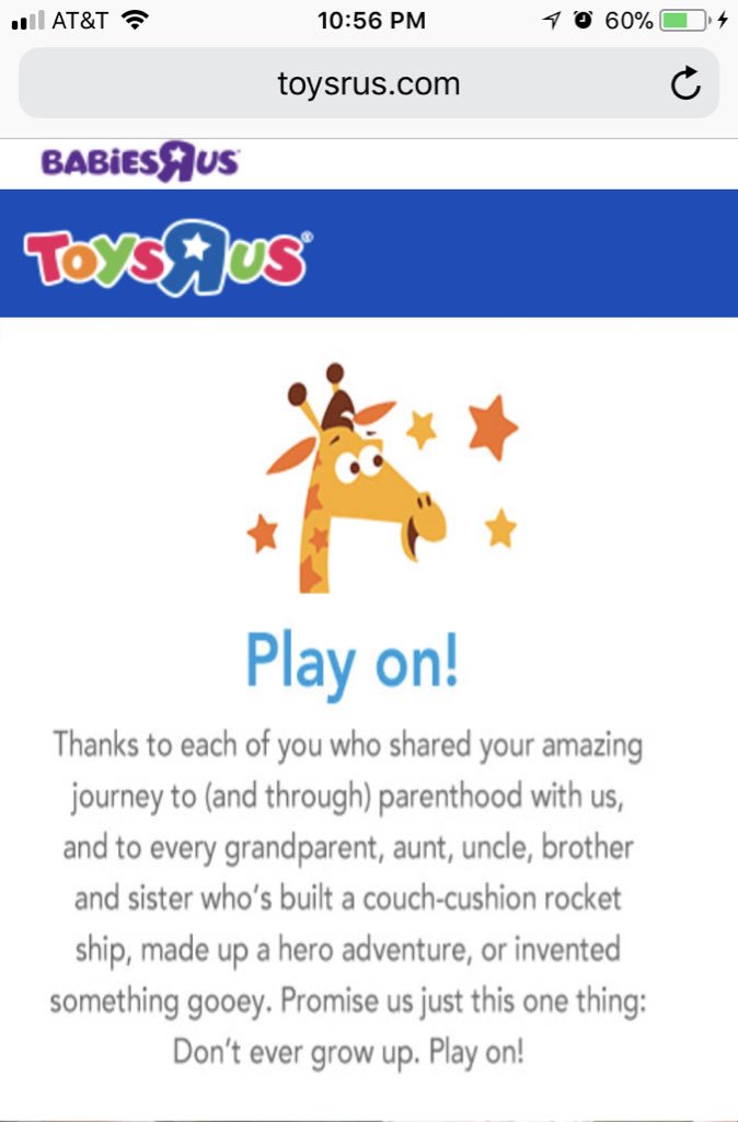 Imer34_'s tweet image. The Toys R Us website just broke my heart