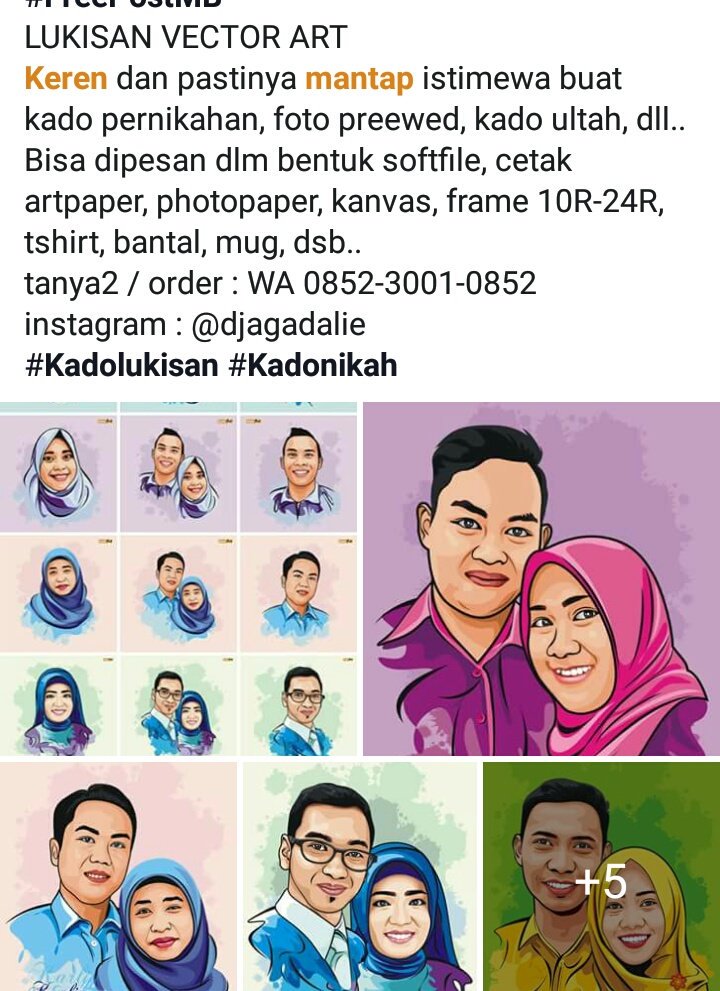 Djagart Ar Twitter Lukisan Vector Art Untuk Kado Pernikahan Atau Foto Prewed Abadikan Momen Istimewa Lewat Lukisan Istimewa