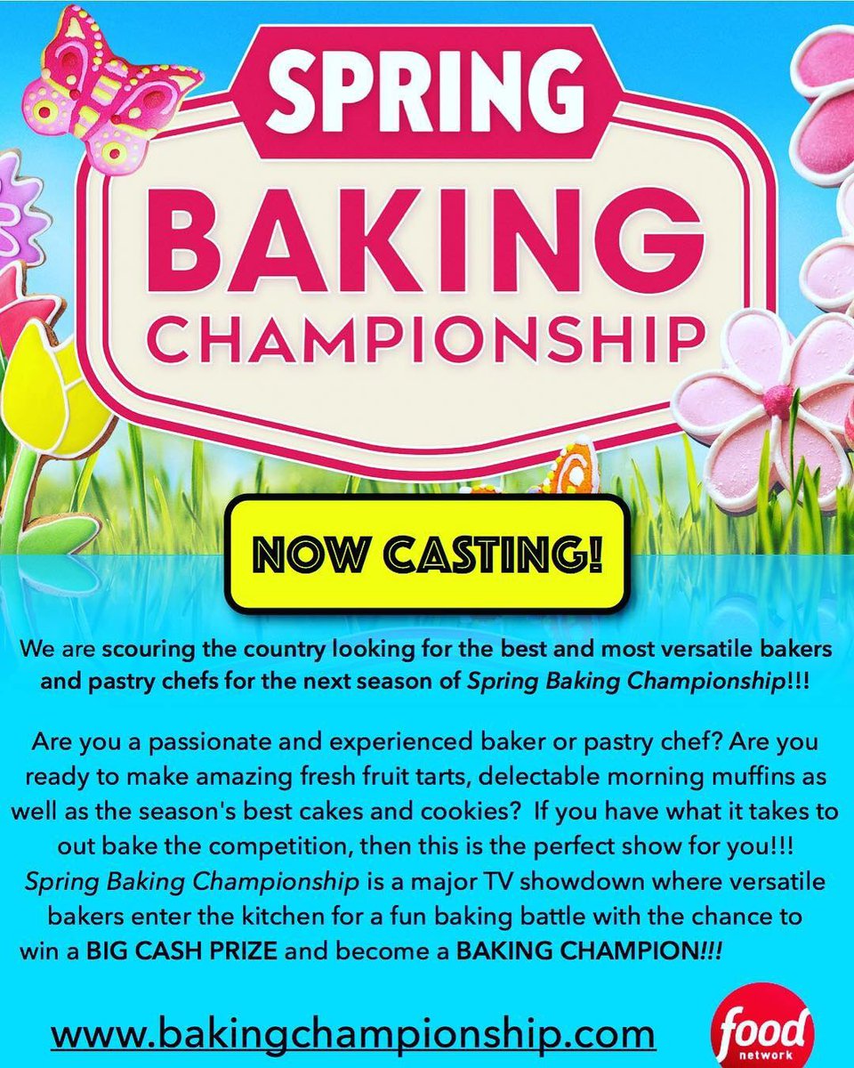ChefConsultant's tweet image. Apply now @FoodNetwork 

#SpringBaking