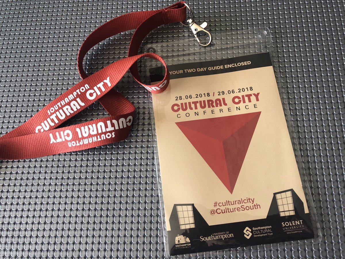 Have a great day to  everyone that is party of the #CulturalCity #conference in #Southampton including but not limited too @DestSouthampton @carswellgould @CoyshLouise @CultureSouth @solentofficial @Rosiemillard @unisouthampton.