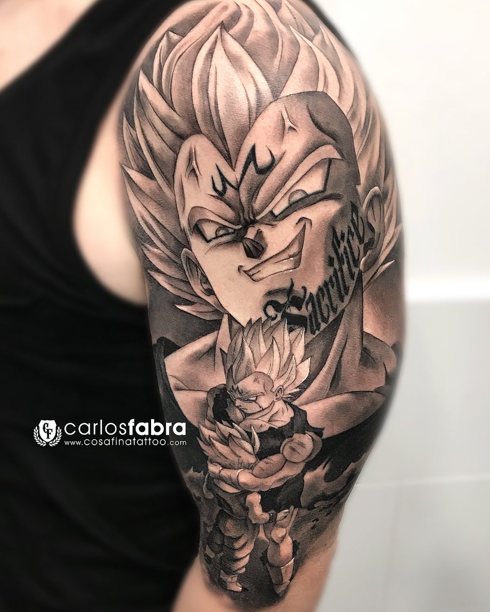 Killer Ink Tattoo On Twitter Majinvegeta Is The Best Dragonballz Character Don T Even Us Sick Black And Grey Work From Carlos Fabra With Killerinktattoo Supplies Killerink Tattoo Tattoos Bodyart Ink
