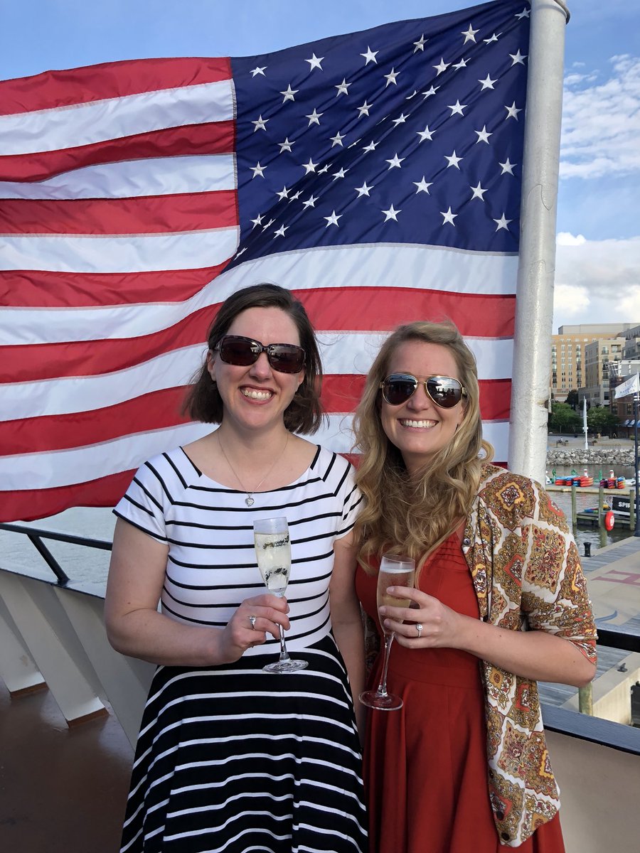 HannahCotten1's tweet photo. What fabulous photos of the wind taking over and the America flag ingulfing Heather. It’s like she’s wrapped in a flag taco. Total chaos. Love it. Watch the progression from frustration about wind blown hair, to Heather’s disappearing act. #JNC2018 #jasonlearning https://t.co/hKfpqEoOmO