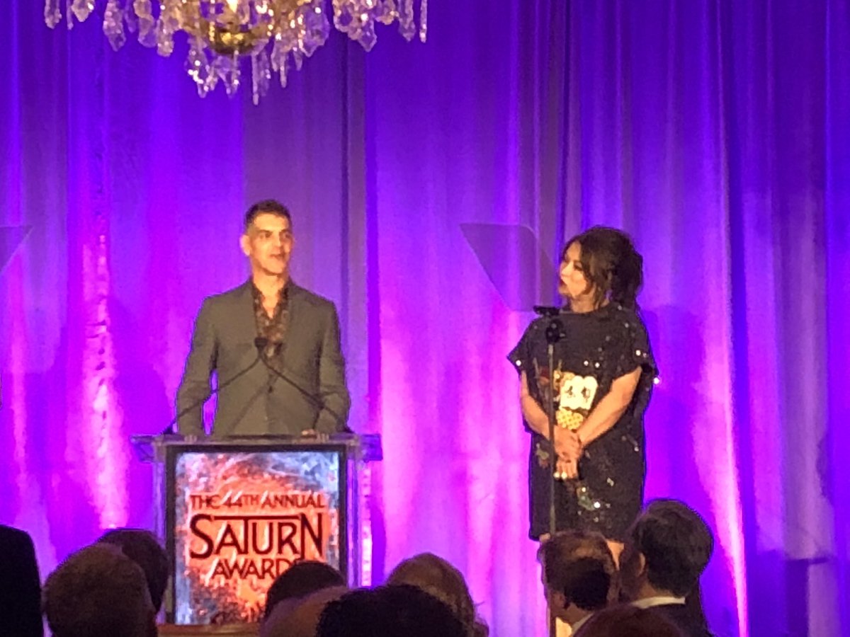 SaturnAwards's tweet image. Congrats to the #SaturnAwards2018 'Special Achievement Award' winner @RealDonMancini !!
       PRESENTER:  @JenniferTilly
#SaturnAwards