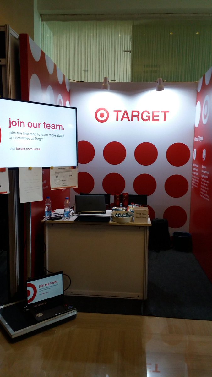 ArpiShetty's tweet photo. All set with the Target booth at the DSCI BPM event
@TeamTargetIndia @RishiMehta7 @visaga @BembalagiRashmi @twitbhups @LikithaNanda68 @karishmashah19 https://t.co/Pq6UTfUblo