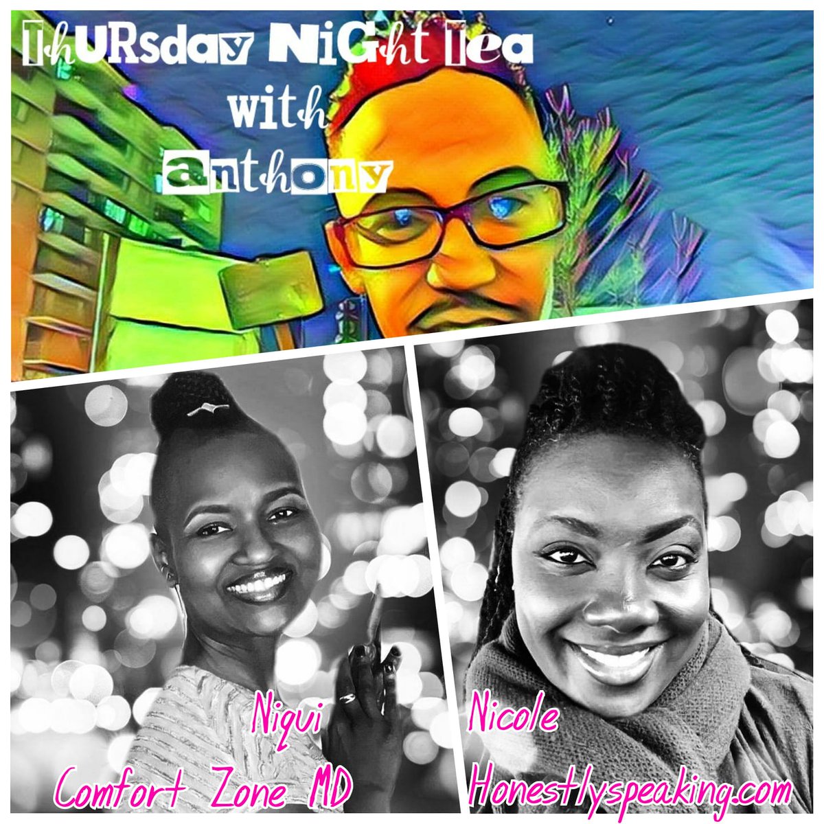 ComfortZoneMD's tweet photo. Are you listening? #ThursdayNightTea with Anthony (Jun 28 at 6 pm)! https://t.co/gh7kH9DdVU (https://t.co/7amZdgVHSh) #ImThankful4 @writtenscruples #HonestlySpeakingJul1 @ListenVision #NextEvent2018 #DCevent #MDevent #VAevent #DMVevents #ZONEMD https://t.co/tK5NLDsZCw