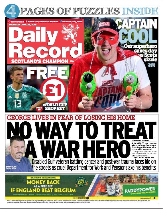 Daily_Record's tweet image. Here is your front page of today's Daily Record. #scotpapers