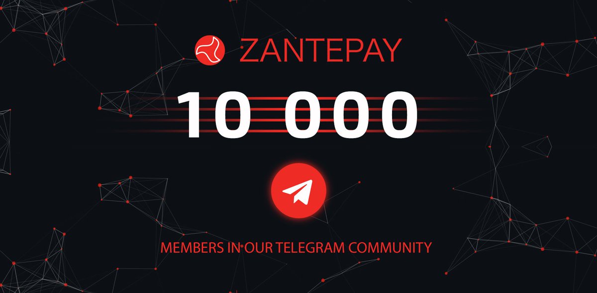 zantepay's tweet photo. We are 10,000 members in Zantepay Telegram group! Join us to follow the progress of the project, discuss it in the space and get a support, if you need it. Thank you for your support! 
Join Zantepay Telegram group at https://t.co/7qwU7o8shQ
#zantepay #ico #fintech #blockchain https://t.co/GcdLLHDgQv