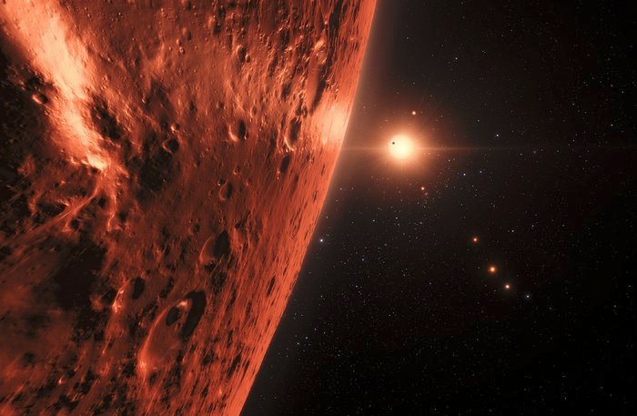 MalveMadhusudan's tweet image. Artist’s impression of the TRAPPIST-1 planetary system!
#IndianAstronomy #AstronomyForEveryone #astronomy #Astrophotography #Hubble #ThursdayThoughts
