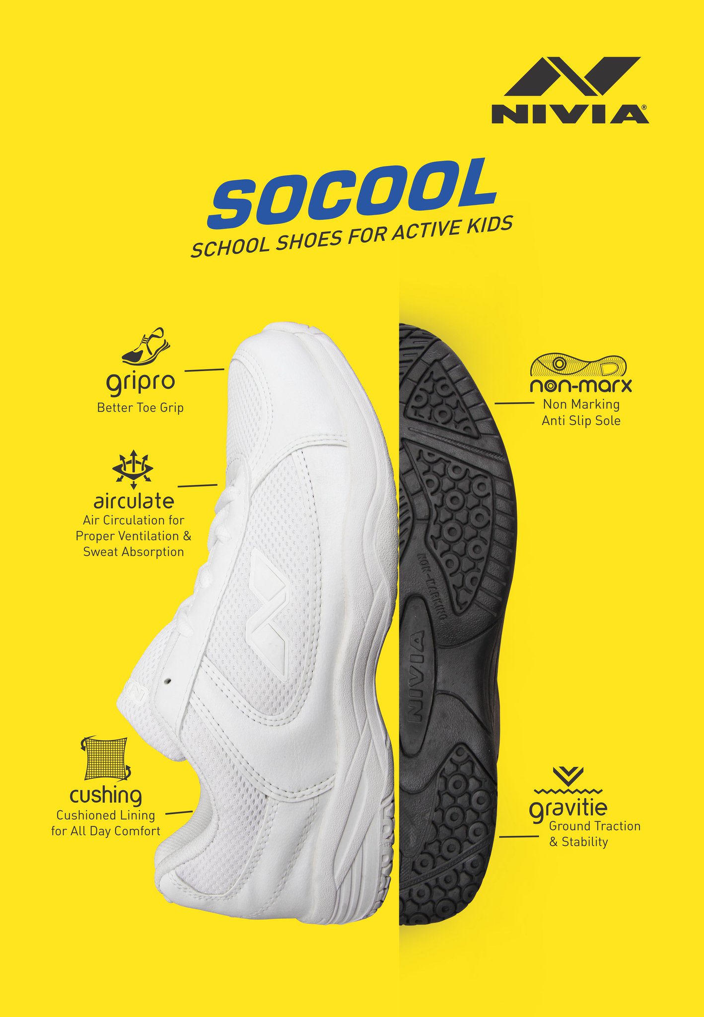 nivia school shoes