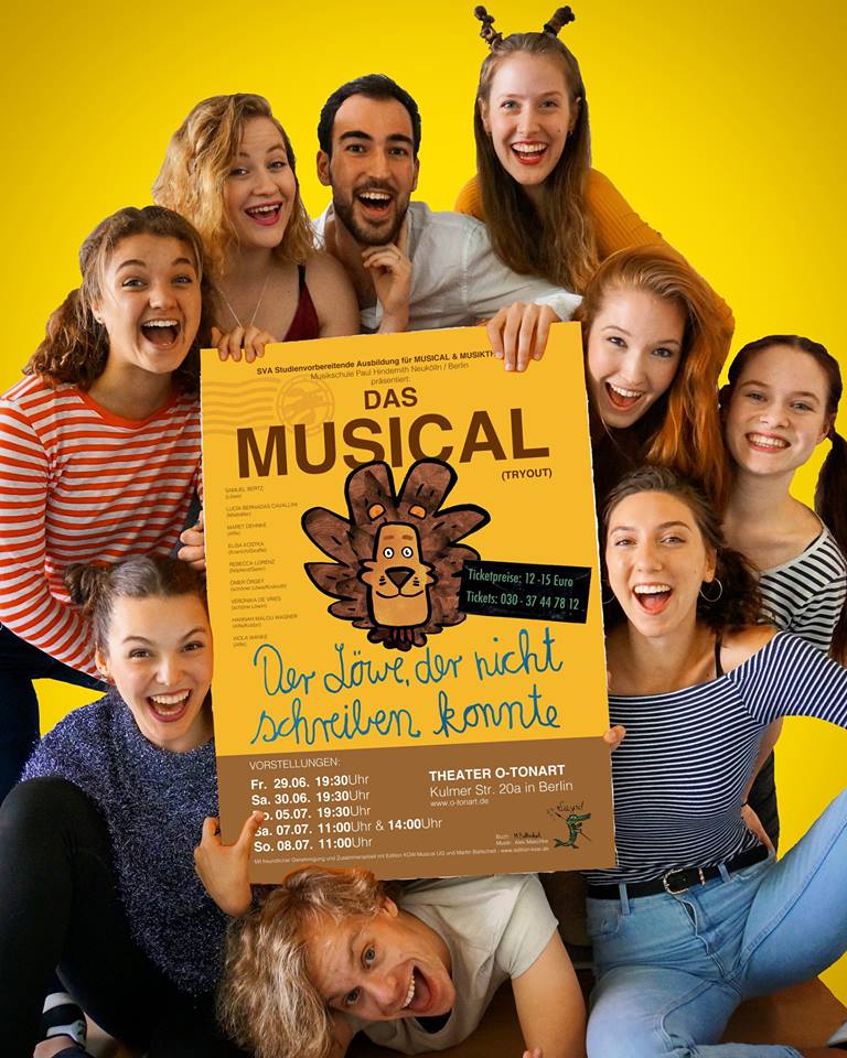 #Berlin #Theater #Musical #Premiere Fr 29.6. 19.30 "Der Löwe, der nicht  schreiben konnte" (Baltscheit/Matschke, Regie Marco Billep) SVA Musical  Neukölln Nur 6 Vosstellungen ! #tickets: o-tonart.de &amp;  030-37447812 +Restkarten Abendkasse