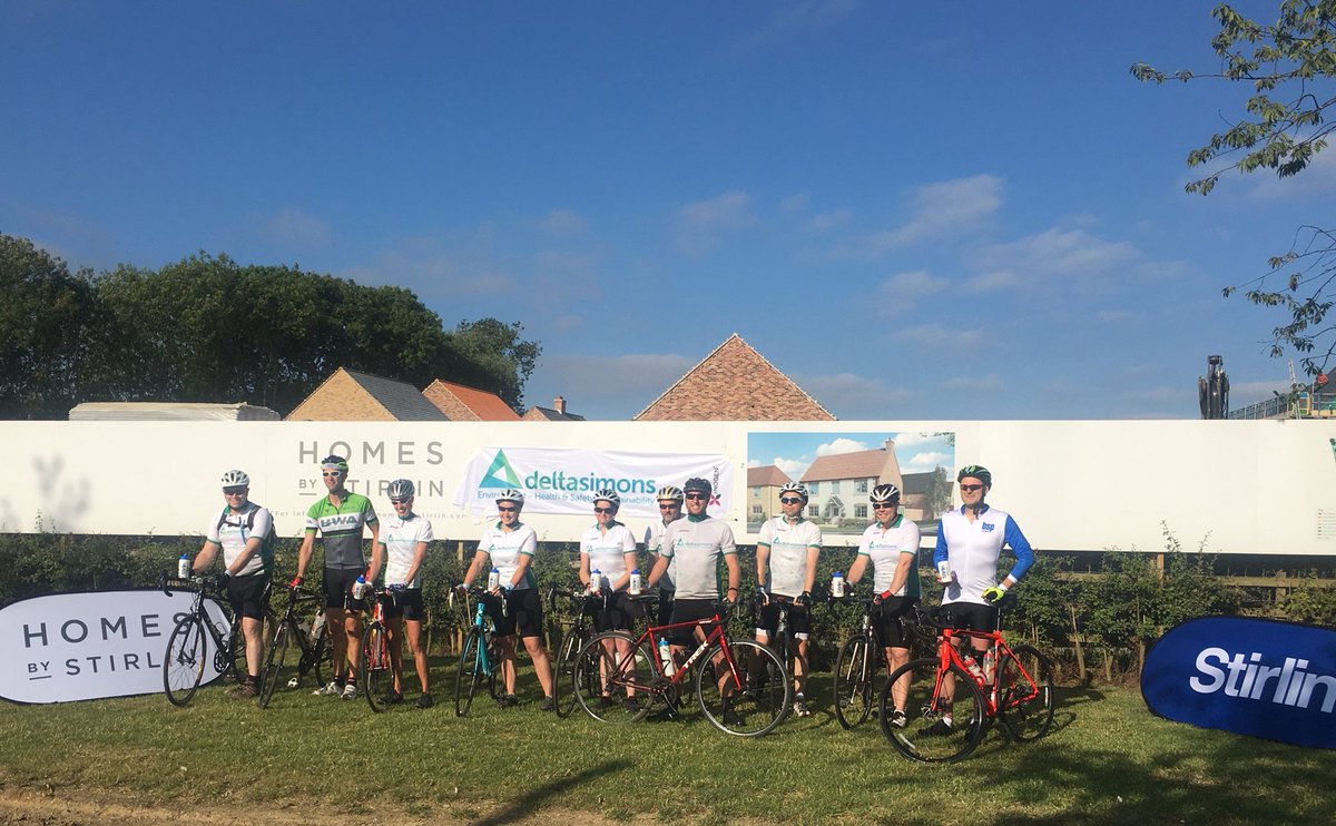 We waved off @DeltaSimons #C2C2C team this morning from our #LodgeLane #Nettleham development with some light refreshments! Have a good ride guys, see you when you get back....