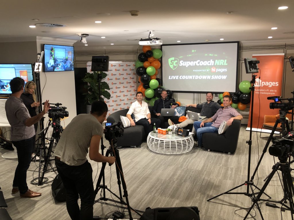 This is going to be unreal. 🙌🏽

<a href="/SuperCoachNRL/">SuperCoach NRL</a> LIVE Countdown Show with <a href="/Minichiello1/">Anthony Minichiello</a> <a href="/TomSangsterSC/">Tom Sangster</a> <a href="/DAVEVK1311/">Dave Von Kotze</a> &amp; 150 people here at <a href="/hipages/">hipages</a> HQ in the audience!

📺 6.30pm: dailytelegraph.com.au/sport/nrl/supe…