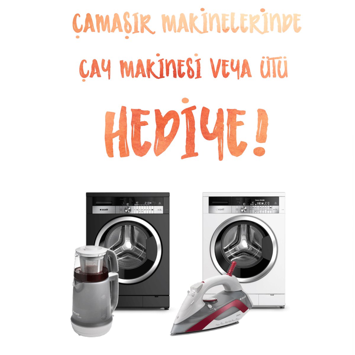 🎁Koçaklar Arçelik’ten kaçırılmayacak kampanya!
8 kg çamaşır makinelerinde çay makinesi ☕️
9 kg çamaşır makinelerinde ütü hediye ♨️
SON GÜN : 30 HAZİRAN
☎️ 0216 595 10 10