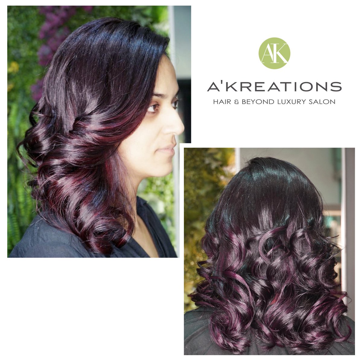 AKreationsIndia's tweet photo. Global base of Dark Violet and highlights of Violet Red!! Fresh and gorgeous to look at! Hair Cut, colour and styled by our Top Stylist Yogesh Nikam
To book an appointment call on 7208999911 or 8976228999
#globalcolor #darkviolet #violetred #Schwarzcopf #haircolors https://t.co/qTRrVnuyof