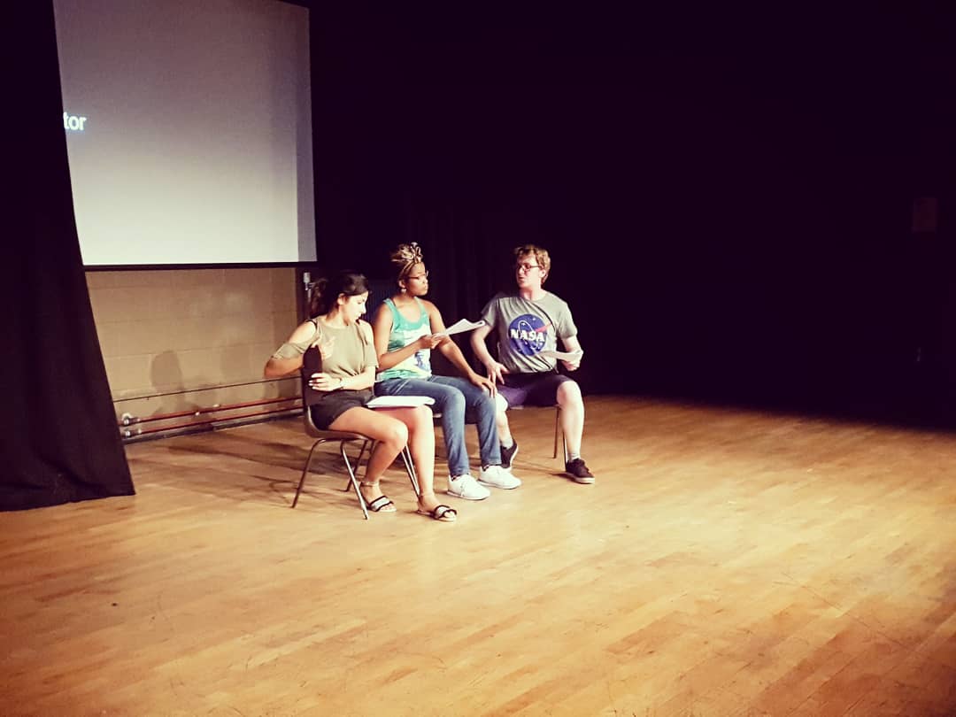 PatchworkCSSD's tweet photo. A massive thank you to everyone who came to our Play Reading Event at @cssdlondon last night! Here are a few photos of the plays being brought to life! Thank you to our actors @Hayat_Kamille, @madelinecharle & @joelormsby and to their fabulous director @ChrisSonnex! #cssddate19 https://t.co/6WNxFPPFsD