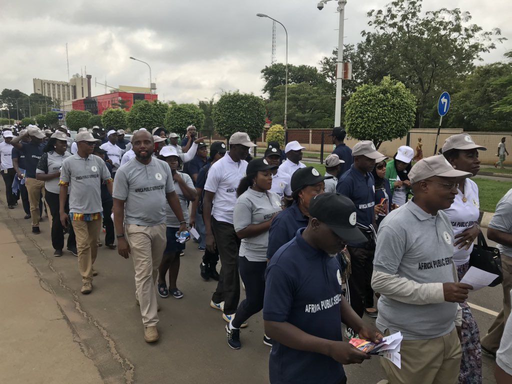 icpcnigeria's tweet photo. Today we walked to commemorate the 2018 Africa Public Service Day. #IntegrityWalk https://t.co/X91ukGK08I