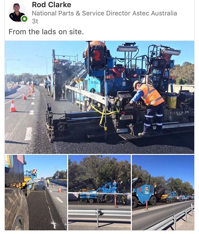 TFT_DK's tweet photo. Great pictures from Astec Australia of the SUPER Averaging Beam and Mini-Line Leveling System on work site in Australia. Post from LinkedIn. #tftechnologies #pavinginnovation #superaveragingbeam #nicework #asphalt #asphaltpaving #smooth #supersmooth #astecaustralia https://t.co/zHBmwVaBdR