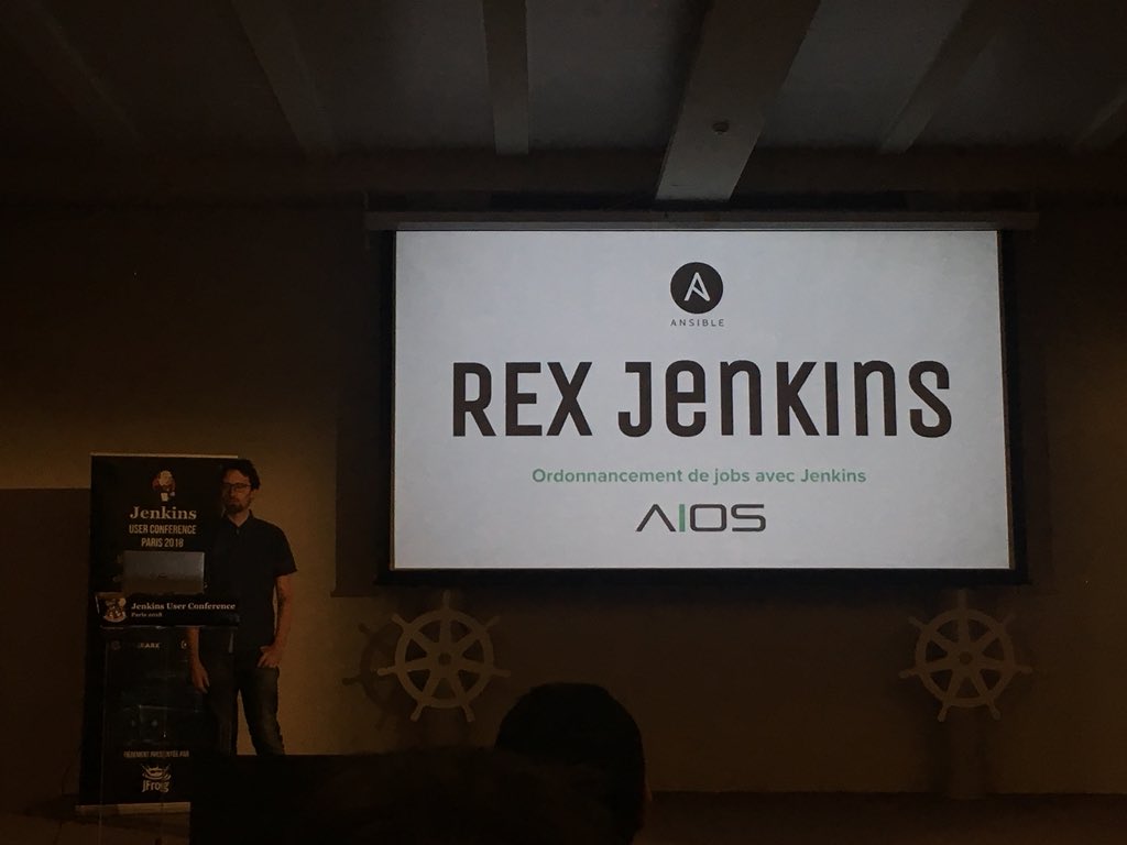 Jufab33's tweet photo. « Jenkins Test : REX sur l’utilisation de jenkins pour tester le code de nos playbooks » @YannigPerre #JenkinsUserConference #JUCParis https://t.co/kPamiRGvFh