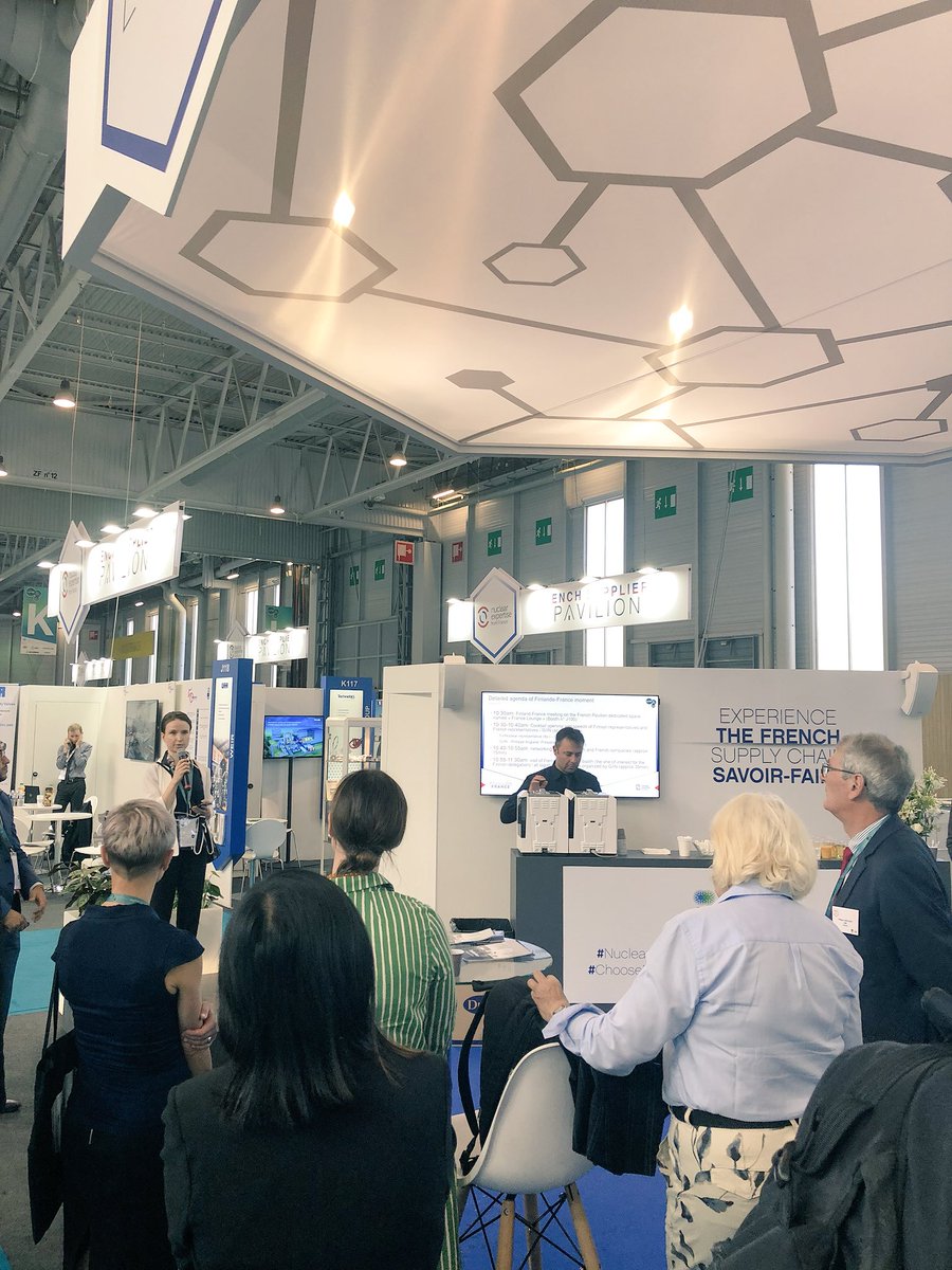 Finland-France industrial cooperation on the France Lounge with the presence of #FinNuclear <a href="/Fennovoima/">Fennovoima</a> <a href="/tvo_fi/">Teollisuuden Voima</a>