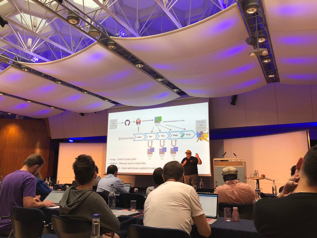 samueldfell's tweet image. John Willis @botchagalupe discusses our recent DevSecOps Workshop and the fabulous learnings he and the team delivered. #DevSecOpsDays #DevOps @electriccloud