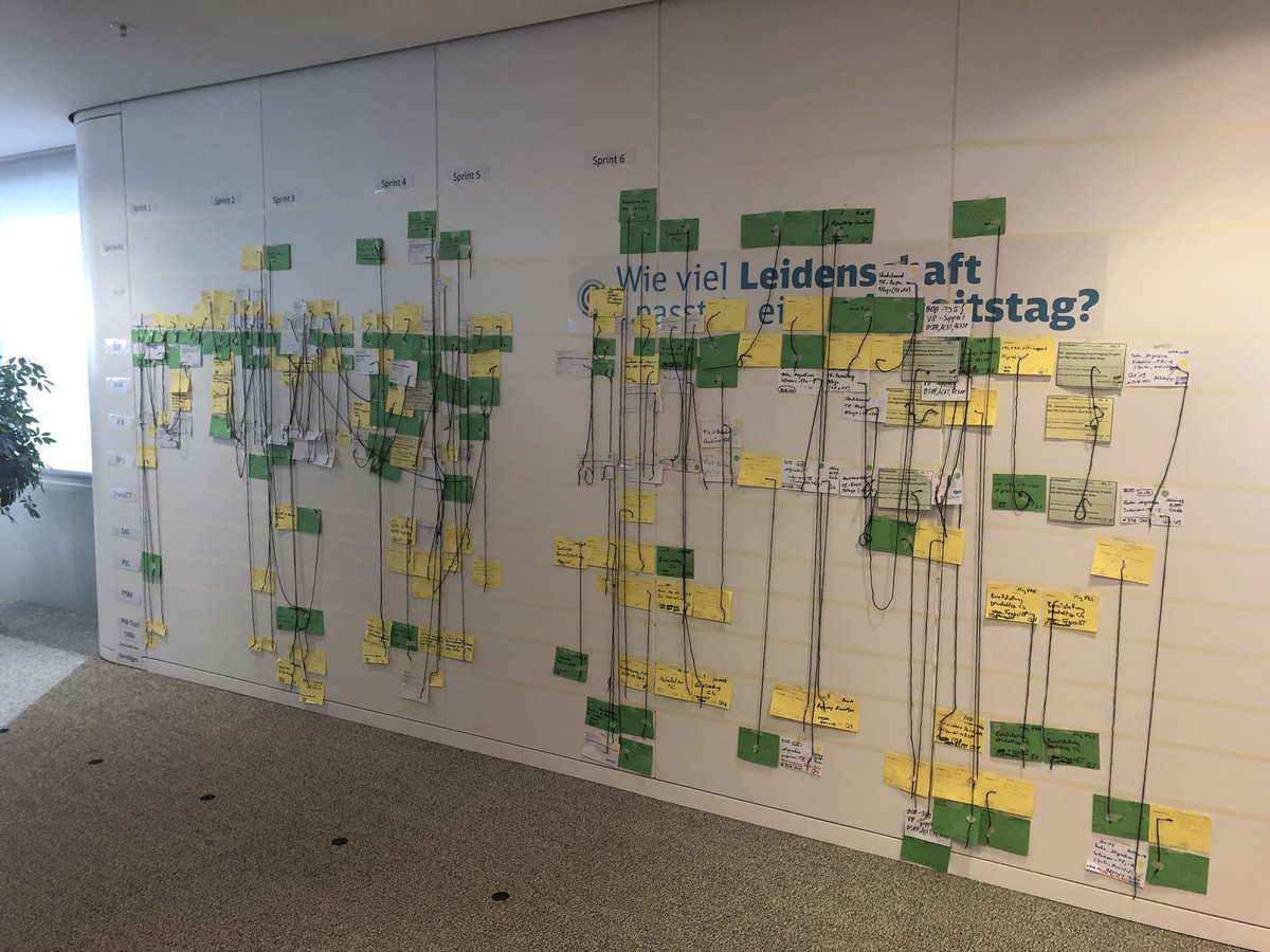 ozkdd's tweet photo. Das Abhängigkeitsboard der Teams #bspp #aaa #bob #itsm #spiriosity #pmtool #transICT #spo hängt bei uns in der 12 Etage. Kommt vorbei schauts euch an @dbsystel @DB_Skydeck @stuetzel23 https://t.co/Sk5tgcHLZ2