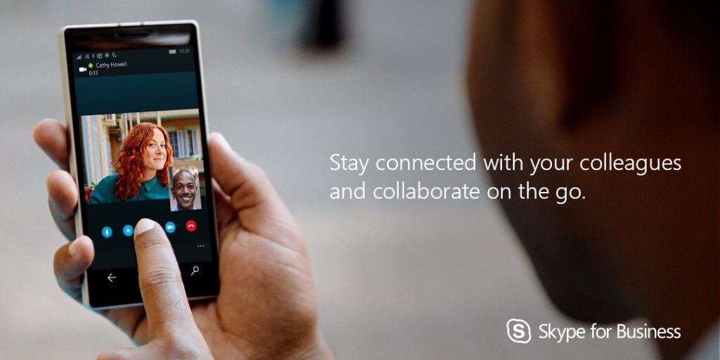 AdoptUC's tweet photo. Heb jij de #SkypeforBusiness app al op je telefoon? Zo kun je ook vanuit de auto vergaderen https://t.co/cTjTZKGSGu