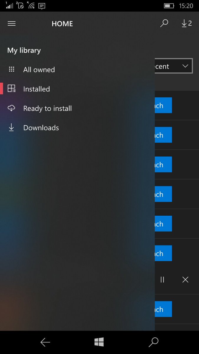 christoph_fer's tweet image. Microsoft Store&apos;s new Library experience in #Windows10Mobile